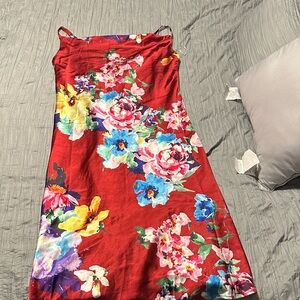 Umgee Red Floral Maxi Dress